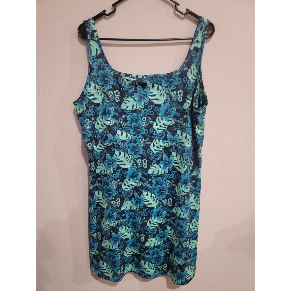 COLUMBIA Women's 1X Floral Sleeveless Dress OMNI-FREEZE UPF50 PFG Freezer III‎